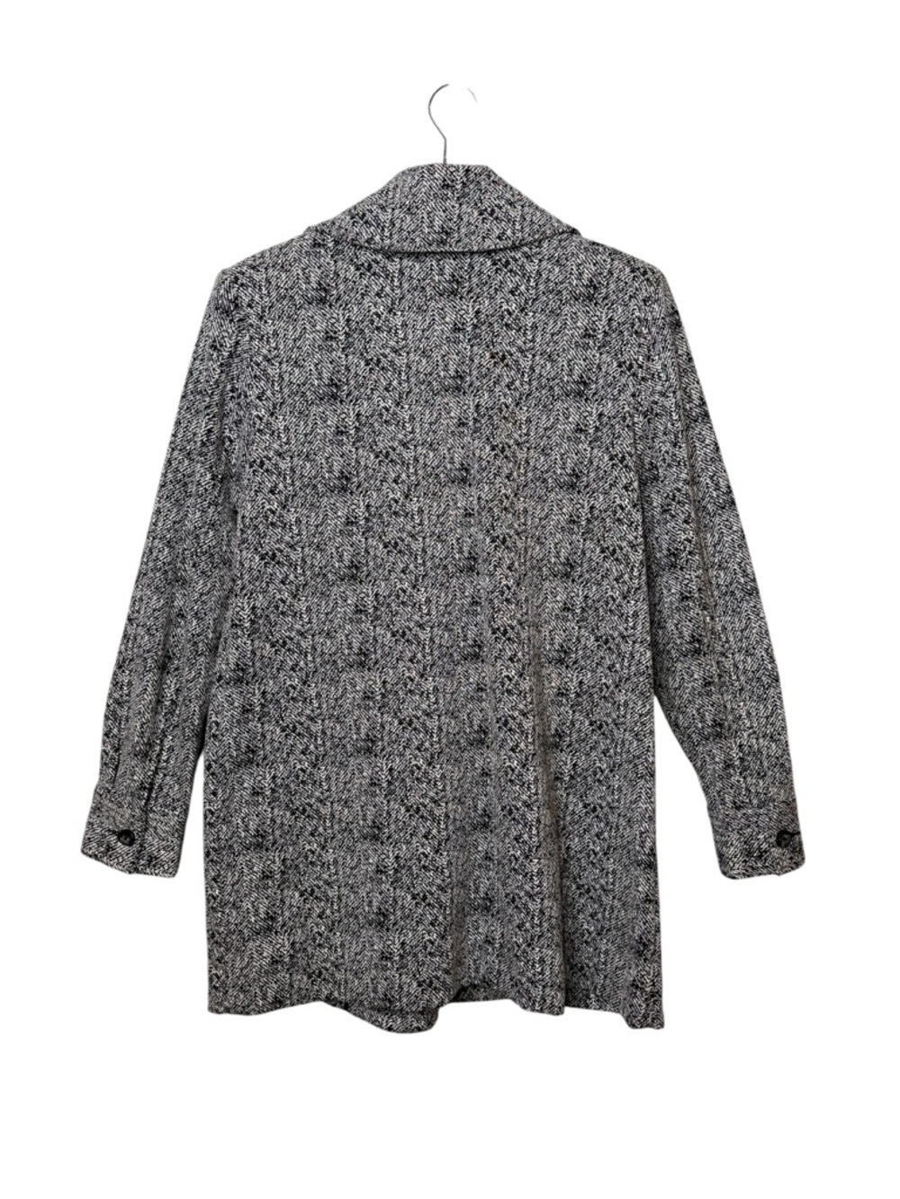 Cabi #4294 Agent Black Herringbone Double Breasted Knit Women’s Blazer Sz M - Picture 11 of 14